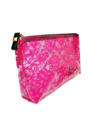 VCHB-284*VICTORIA'S SECRET LACE COSMETIC CASE (PINK)